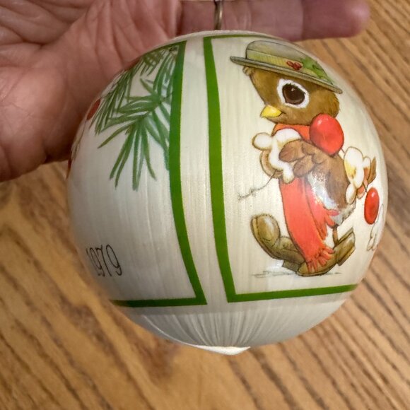 Hallmark Vintage 1979 Satin Ornament Spencer Sparrow Celebrating Keepsake - Picture 5 of 9